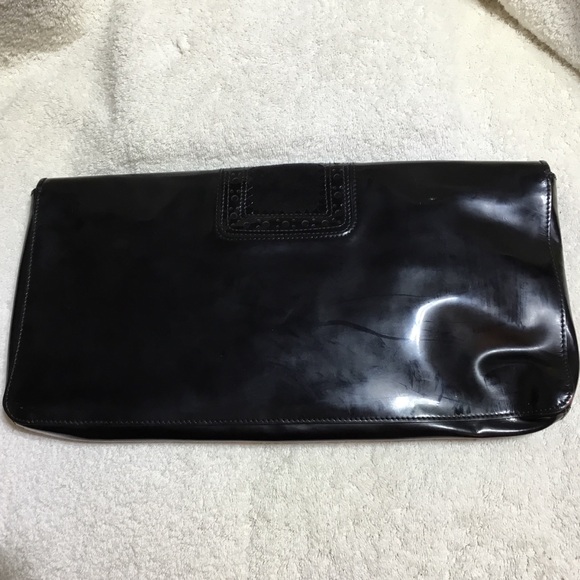 Cole Haan Suede embellished Black Clutch, interior CC pockets, mirror, key ring